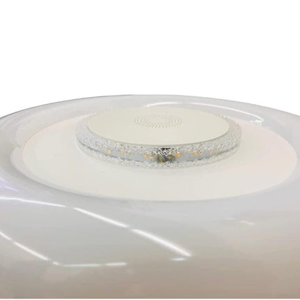 Plafoniera rgb 72 watt cassa bluetooth diffusore opaco luce bianca calda naturale con telecomando dimmerabile APP - enzoled