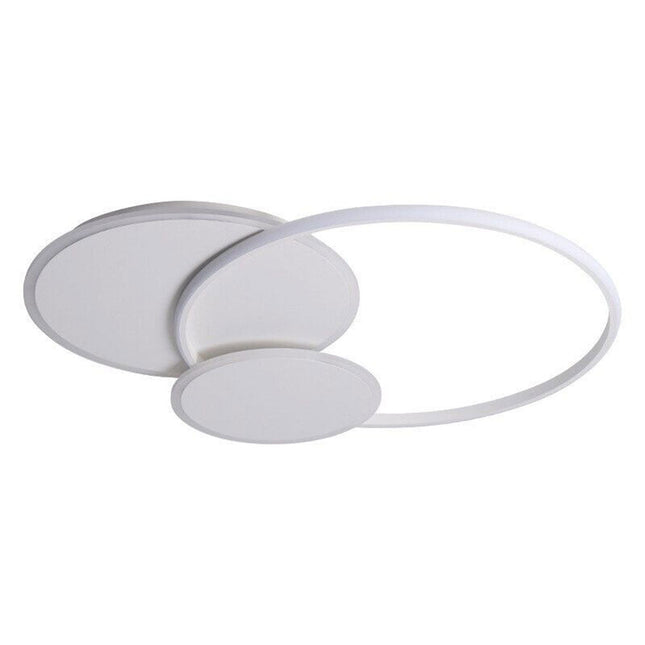 Plafoniera tonda a led a tripla colorazione di luce 37 watt ultra moderno di colore bianco - enzoled