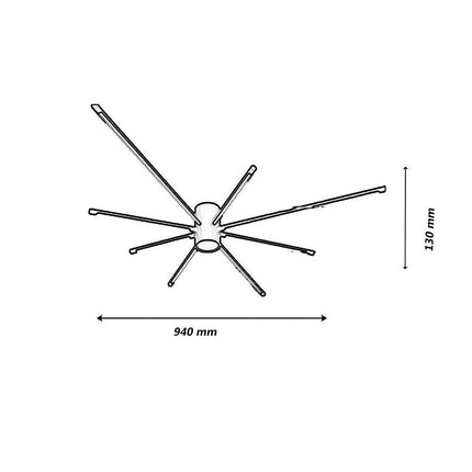 Lampadario da soffitto a led 43 watt plafoniera lampada moderna bianco luce 6500k 3000k 4000k - enzoled