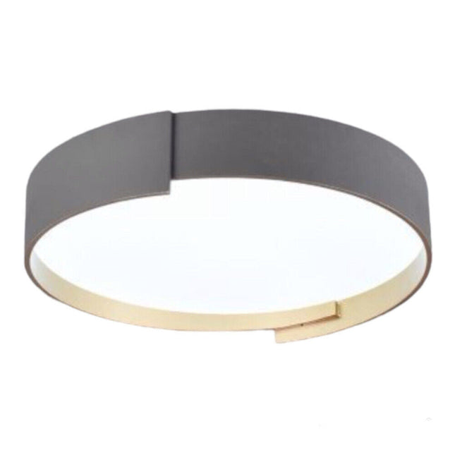 Plafoniera a led grigio 46 watt lampada moderno da soffitto rotonda luce fredda 6500k calda 3000k naturale 4000k - enzoled