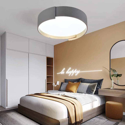 Plafoniera a led grigio 46 watt lampada moderno da soffitto rotonda luce fredda 6500k calda 3000k naturale 4000k - enzoled