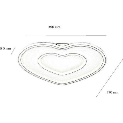 Plafoniera a LED lampadario da soffitto a forma di cuore in alluminio 63 watt per ambienti interni luce fredda 6500k calda 3000k naturale 4000k - enzoled