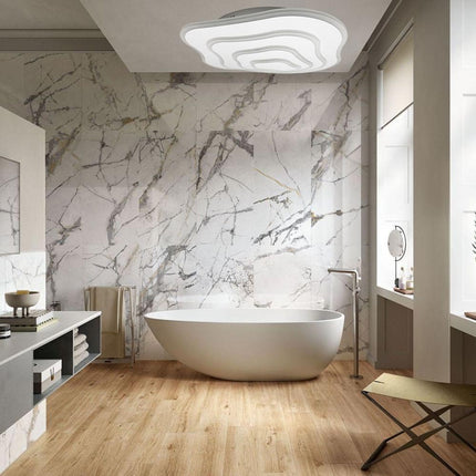 Plafoniera led moderna effetto ondulato lampada da soffitto 59 watt luce fredda 6500k naturale 4000k calda 3000k - enzoled