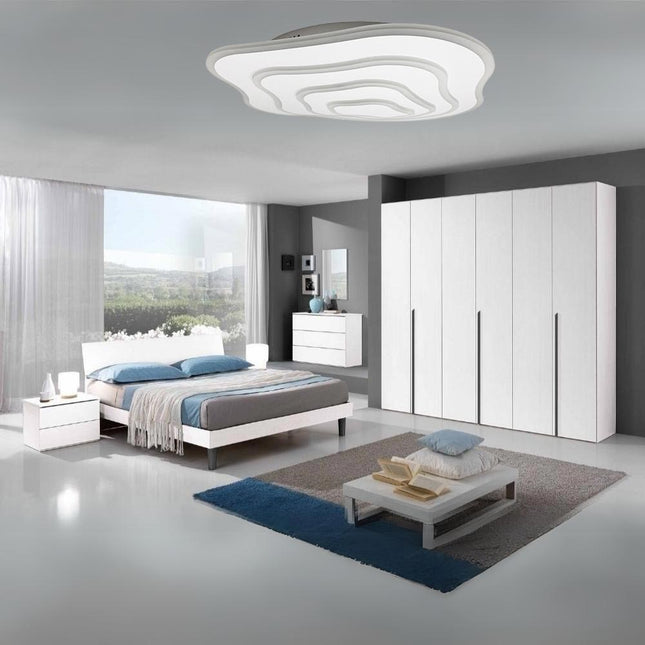 Plafoniera led moderna effetto ondulato lampada da soffitto 59 watt luce fredda 6500k naturale 4000k calda 3000k - enzoled