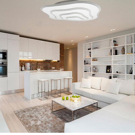 Plafoniera led moderna effetto ondulato lampada da soffitto 59 watt luce fredda 6500k naturale 4000k calda 3000k - enzoled