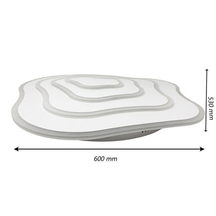 Plafoniera led moderna effetto ondulato lampada da soffitto 59 watt luce fredda 6500k naturale 4000k calda 3000k - enzoled