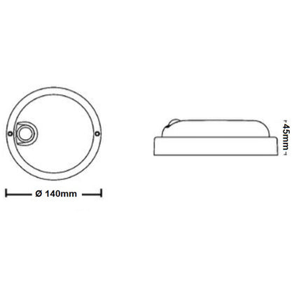 Plafoniera a led per esterno con sensore di movimento 9 watt 6500k tonda o ovale IP56 - enzoled
