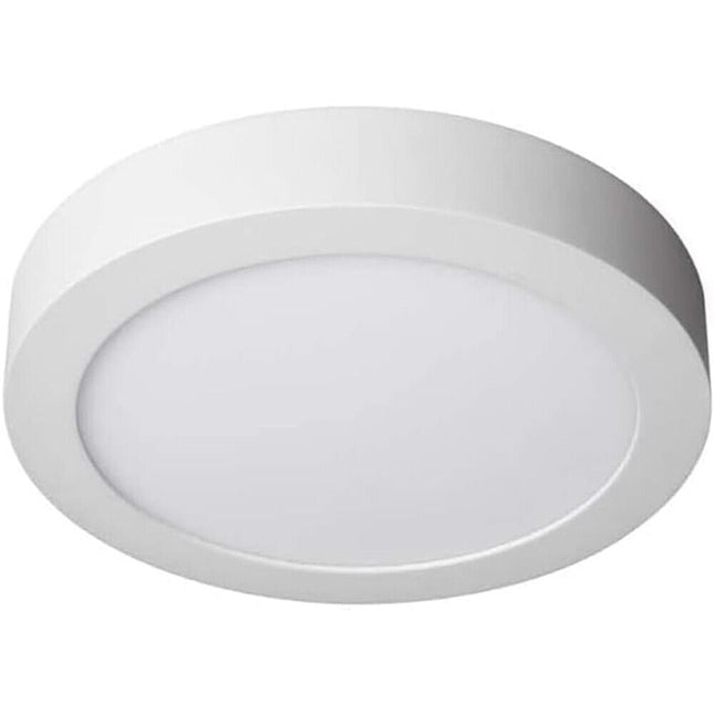 Plafoniera led montaggio esterno 6 watt cct tre colorazione di luce fredda calda naturale selezionabile - enzoled