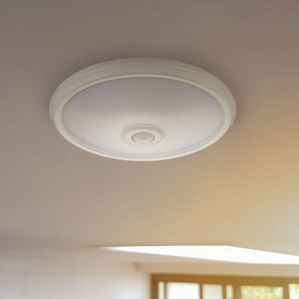 Plafoniera da soffitto con sensore di movimento led 15 watt luce bianca fredda 6500k accensione on off automatica risparmio energetico - enzoled