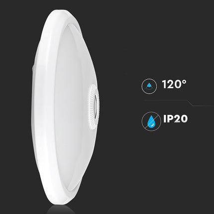 Plafoniera da soffitto con sensore di movimento led 15 watt luce bianca fredda 6500k accensione on off automatica risparmio energetico - enzoled