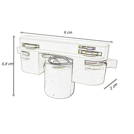 Portalampada per binario E27 adattatore monofase connettore per lampadine adattatore per pist - enzoled