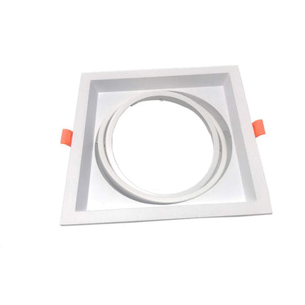 Portafaretto incasso per faretto AR111 rettangolare orientabile supporto faretti a 1 2 3 diffusori bianco o nero - enzoled