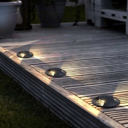 Faretto calpestabile a led 1 watt 2 fasci di luce lampada segnapassi carrabile per esterno vialetti giardino tenuta stagna IP67 luce fredda calda naturale - enzoled