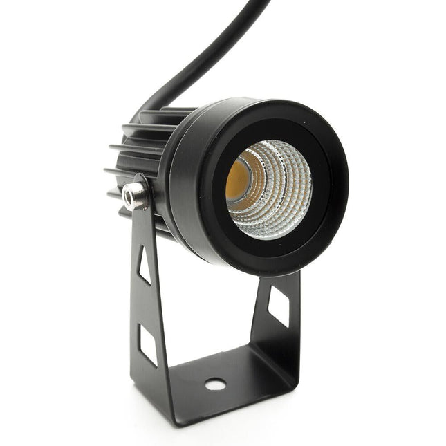 Faretto a led cob nero per esterno 3,5 watt con staffa orientabile da soffitto o parete a luce blu 360 lumen IP65 - enzoled