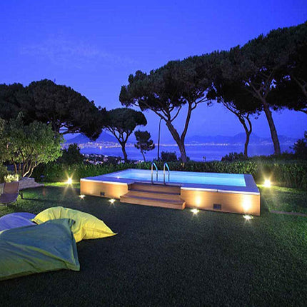 Faretto incasso segnapasso 1 led 1 watt calpestabile da esterno giardino 12V IP68 luce fredda calda naturale verde e blu - enzoled