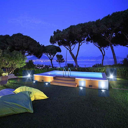 Faretto incasso segnapasso 1 led 1 watt calpestabile da esterno giardino 12V IP68 luce fredda calda naturale verde e blu - enzoled