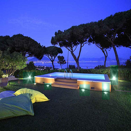 Faretto incasso segnapasso 1 led 1 watt calpestabile da esterno giardino 12V IP68 luce fredda calda naturale verde e blu - enzoled
