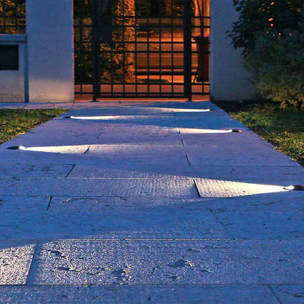 Faretto calpestabile a led 1 watt 1 fascio di luce lampada segnapassi carrabile per esterno vialetti giardino tenuta stagna IP67 luce fredda calda naturale - enzoled
