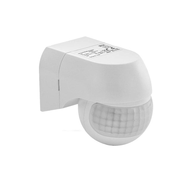 Sensore di movimento a infrarossi 800 watt regolazioni luce controllo per esterni 180° IP44 colore bianco - enzoled
