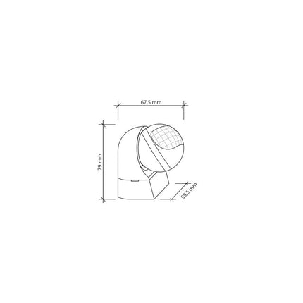 Sensore di movimento a infrarossi 800 watt regolazioni luce controllo per esterni 180° IP44 colore bianco - enzoled