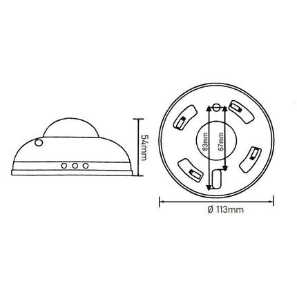 Sensore di movimento per fari lampade 1200 watt con rilevatore di movimenti rileva presenza 360° - enzoled