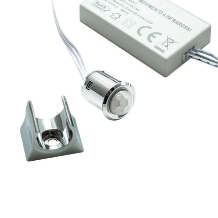 Sensore interruttore a infrarossi di passaggio pir per luci strip led pulsante per mobili armadi sensori di accensione 12/24v - enzoled