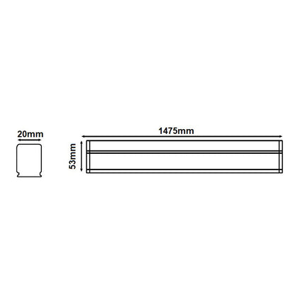 Sottopensile led plafoniera neon tubo 120 cm 24 watt reglette per mobili mensole ripiani luce fredda 6500k calda 3000k naturale 4000k - enzoled