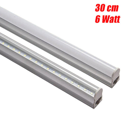 Tubo Neon Led Smd T5 Plafoniera Raccordabile 30 cm 6 watt reglette per mobili mensole ripiani luce fredda 6500k calda 3000k naturale 4000k - enzoled