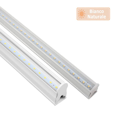Tubo Neon Led Smd T5 Plafoniera Raccordabile 30 cm 6 watt reglette per mobili mensole ripiani luce fredda 6500k calda 3000k naturale 4000k - enzoled