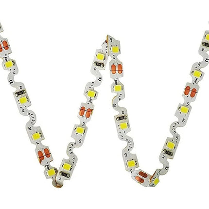 Strip led smd a S curvabile striscia ripiegabile modellabile per formare lettere e curve luce calda 3000k bobina 300 led 12v 5 metri - enzoled