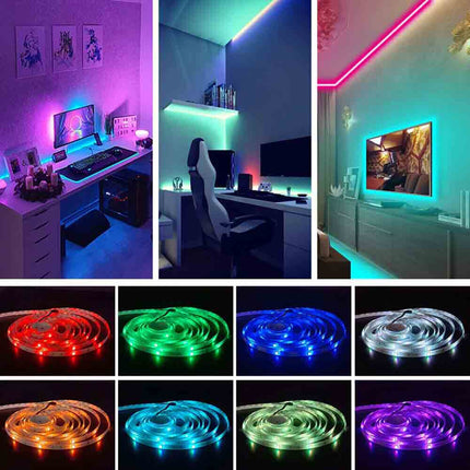 Strip striscia indirizzabile RGB 300 led 5050 48 watt 12v bobina da 5 mt con telecomando regolatore vari effetti - enzoled