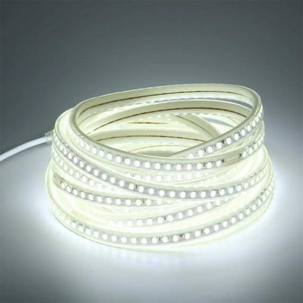 Striscia 120 led 3535 1 metro per interno ed esterno strip led flessibile 12 watt 220v luce fredda calda naturale IP65 - enzoled