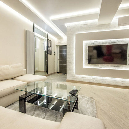 Striscia 120 led 3535 1 metro per interno ed esterno strip led flessibile 12 watt 220v luce fredda calda naturale IP65 - enzoled
