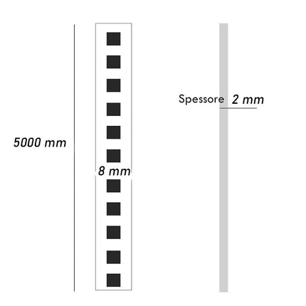 Strip led cob 24v strisci bobina 5 metri 50 watt 1600 lumen illuminazione per soggiorno cucina opne space - enzoled