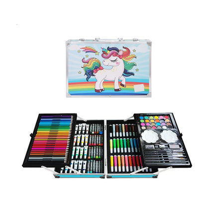 Set valigetta artista 145 pezzi colori pittura per bimbo bimba enzoled