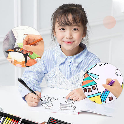 Set valigetta artista 145 pezzi colori pittura per bimbo bimba enzoled