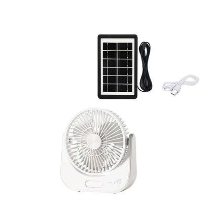 Ventilatore con pannello solare 3 velocità ricaricabile enzoled