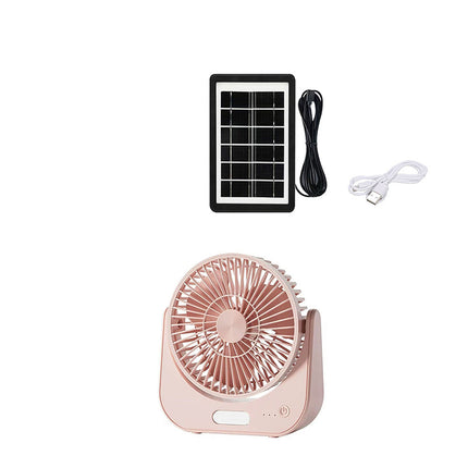 Ventilatore con pannello solare 3 velocità ricaricabile enzoled