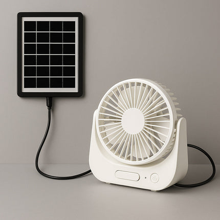 Ventilatore con pannello solare 3 velocità ricaricabile enzoled
