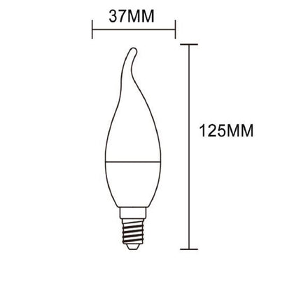 Lampadina led E14 6 watt colpo di vento luce fredda calda e naturale enzoled