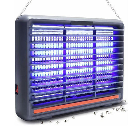 Zanzariera elettrica 2 neon LED UV 12W catenella e vaschetta raccogli enzoled
