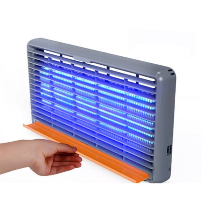 Zanzariera elettrica 2 neon LED UV 12W catenella e vaschetta raccogli enzoled